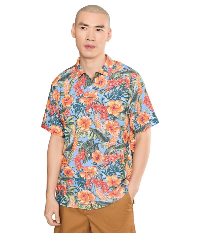 トッミーバハマ メンズ トップス シャツ Tommy Bahama Coastal Ease Golden Gardens Dark Spa