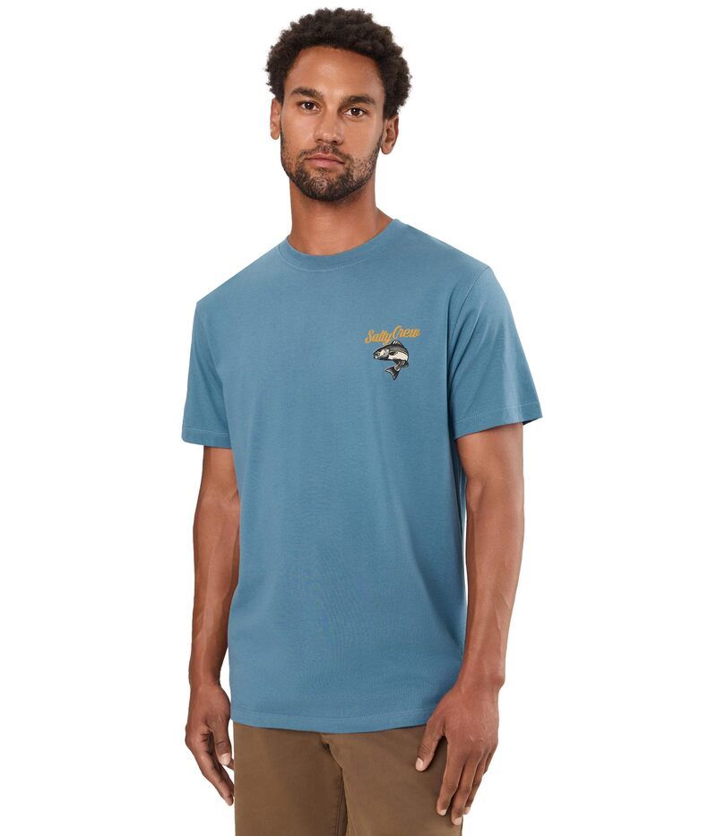 ソルティークルー メンズ トップス シャツ Salty Crew Striped Short Sleeve Tee Slate スレート
