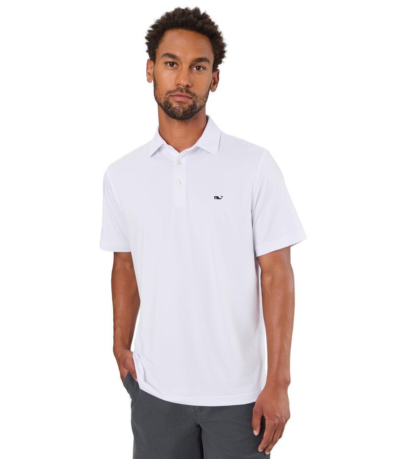 ヴァインヤードヴァインズ メンズ トップス シャツ Vineyard VinesT Jean Stripe Sankaty Polo White CapLilac ホワイト