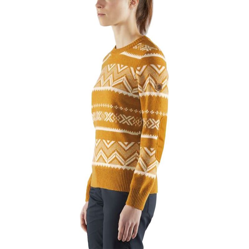 フェールラーベン レディース アウター ニット・セーター ウール Fjallraven Greenland ReWool Pattern Knit Sweater Womens Acorn