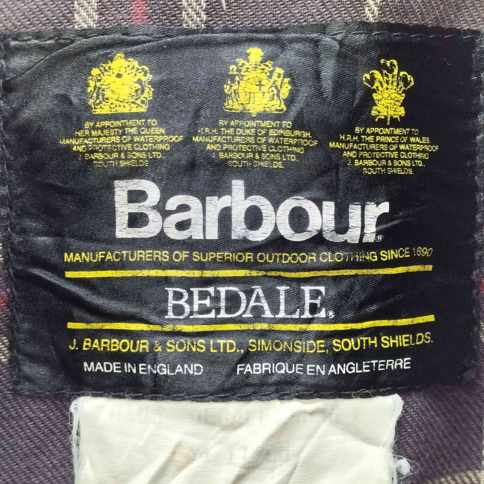 バブアー Barbour 90S 3ワラント MADE IN ENGLAND 英国製 BEDALE