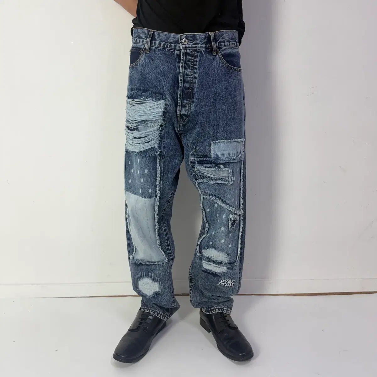 オーバプリント デニムパンツ (新品)