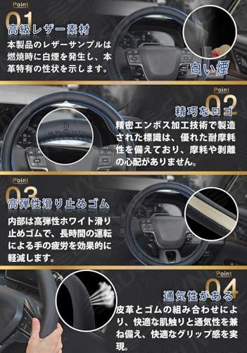 クラウン 35系 専用 ハンドルカバー 高級本革 防水 縮み防止 ステアリングカバー スポーツ クロスオーバー TZSH35 AZSH35 オールシーズン 吸汗速乾 滑り止め 3Dグリップ 専用ロゴ 簡単取付 おしゃれ 内装パーツ ブラックt db148a07