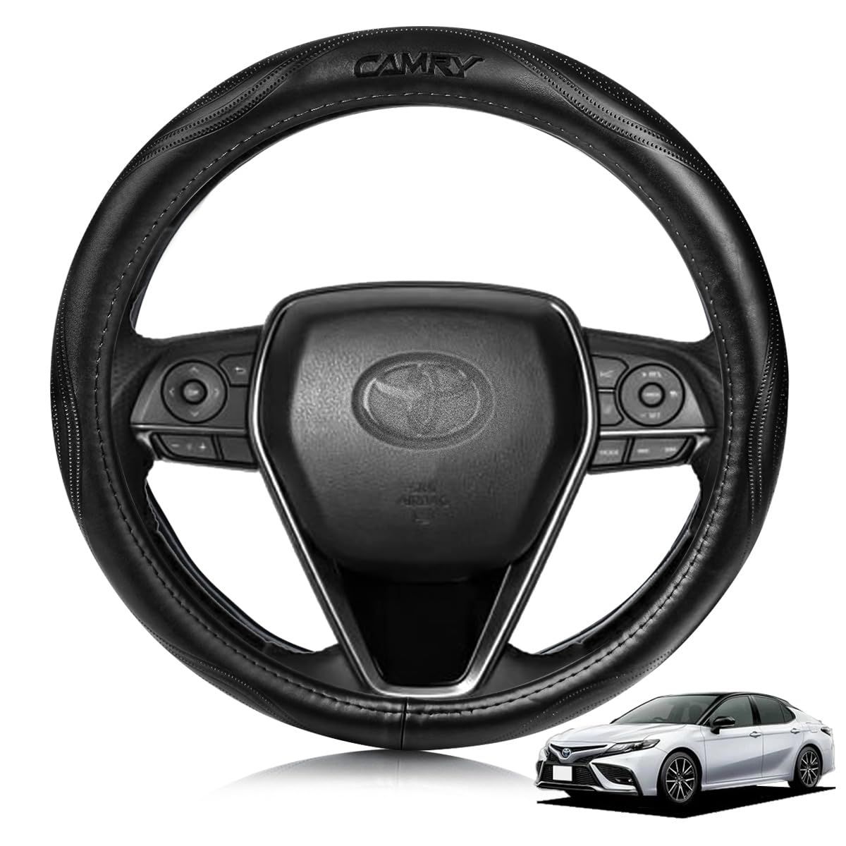 トヨタ に適用 カムリ CAMRY 対応 ハンドルカバー 高級本革 ステアリングカバー おしゃれなデザイン 透湿性あり 耐摩耗性 防水仕様 汚れ防止 滑り止め 通気性優れ3Dグリップ 専車ロゴ オールシーズン対応 耐老化性強化 簡単取付 内装 15bef4fa トヨタ に適用 カムリ CAMRY 対応 ハンドルカバー 高級本革 ステアリングカバー おしゃれなデザイン 透湿性あり 耐摩耗性 防水仕様 汚れ防止 滑り止め 通気性優れ3Dグリップ 専車ロゴ オールシーズン対応 耐老化性強化 簡単取付 内装 15bef4fa
