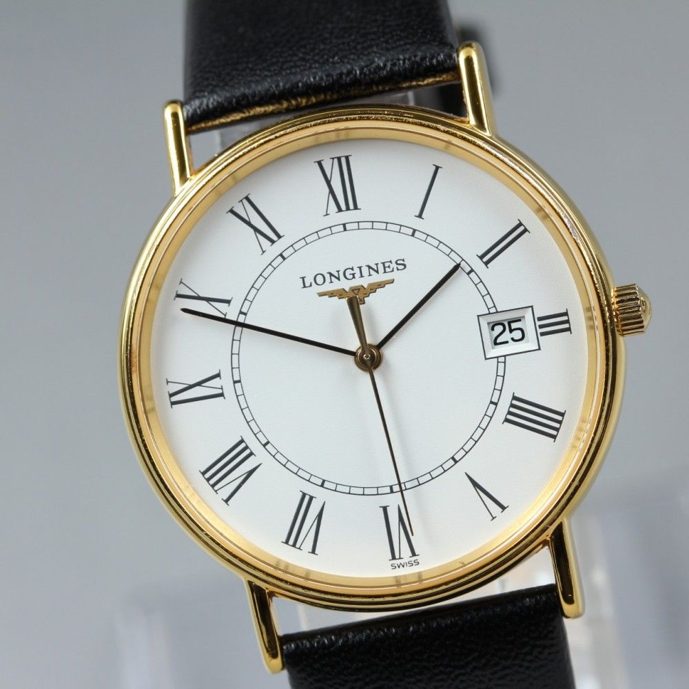 【稼働品】LONGINES グランドクラシック L4.720.2 ホワイト ローマン クオーツ メンズ #17411
