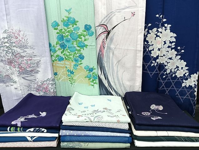 平和屋着物■夏物 訪問着 絽 洗える着物 まとめて20点 孔雀 千鳥 人物 風景 松竹梅 花柄 楽器 辻が花 暈し染め 金彩 着用可能多数 mmm1297