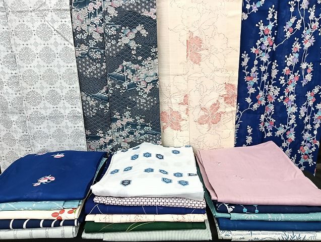 平和屋着物■夏物 小紋 絽 紗 洗える着物 まとめて20点 向かい蝶 蜻蛉 風景 花柄 着用可能多数 mmm1301