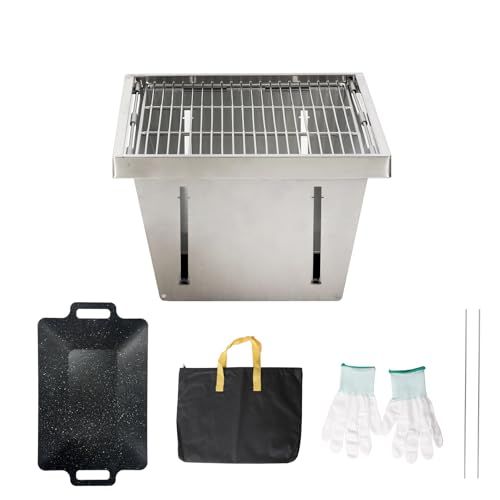 SUN-YE 折り畳みコンロ バーベキュー コンロ BBQグリル 焚き火台 igtテーブル用 調整可能な炉内燃焼カーボンプレートの高さ ステンレス製 瞬時に展開・収納 ステンレス鋼 1枚 ステンレス棒 2本 収納袋付き★m 7a24e04b SUN-YE 折り畳みコンロ バーベキュー コンロ BBQグリル 焚き火台 igtテーブル用 調整可能な炉内燃焼カーボンプレートの高さ ステンレス製 瞬時に展開・収納 ステンレス鋼 1枚 ステンレス棒 2本 収納袋付き★m 7a24e04b