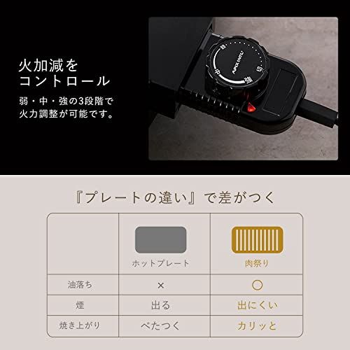 【プラス30日延長保証カード付き】アピックス 焼き肉プレート 煙が出にくい フッ素加工 一人用 焼肉ロースター 減脂 ヘルシー グリル 一人焼肉 肉祭り★m b4145275