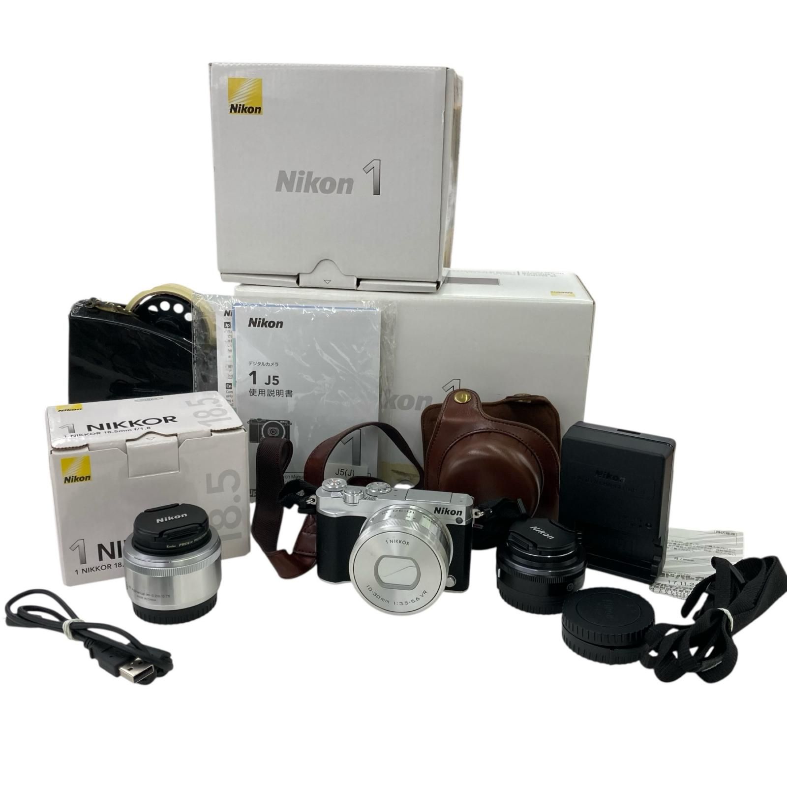 186000 動作確認済み ニコン デジタルカメラ　ダブルレンズキット　 Nikon1 J5