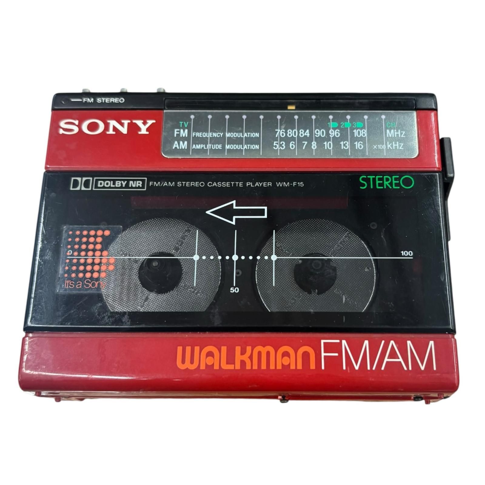 199990 動作未確認 SONY ソニー カセットウォークマン WM-F15 レッド