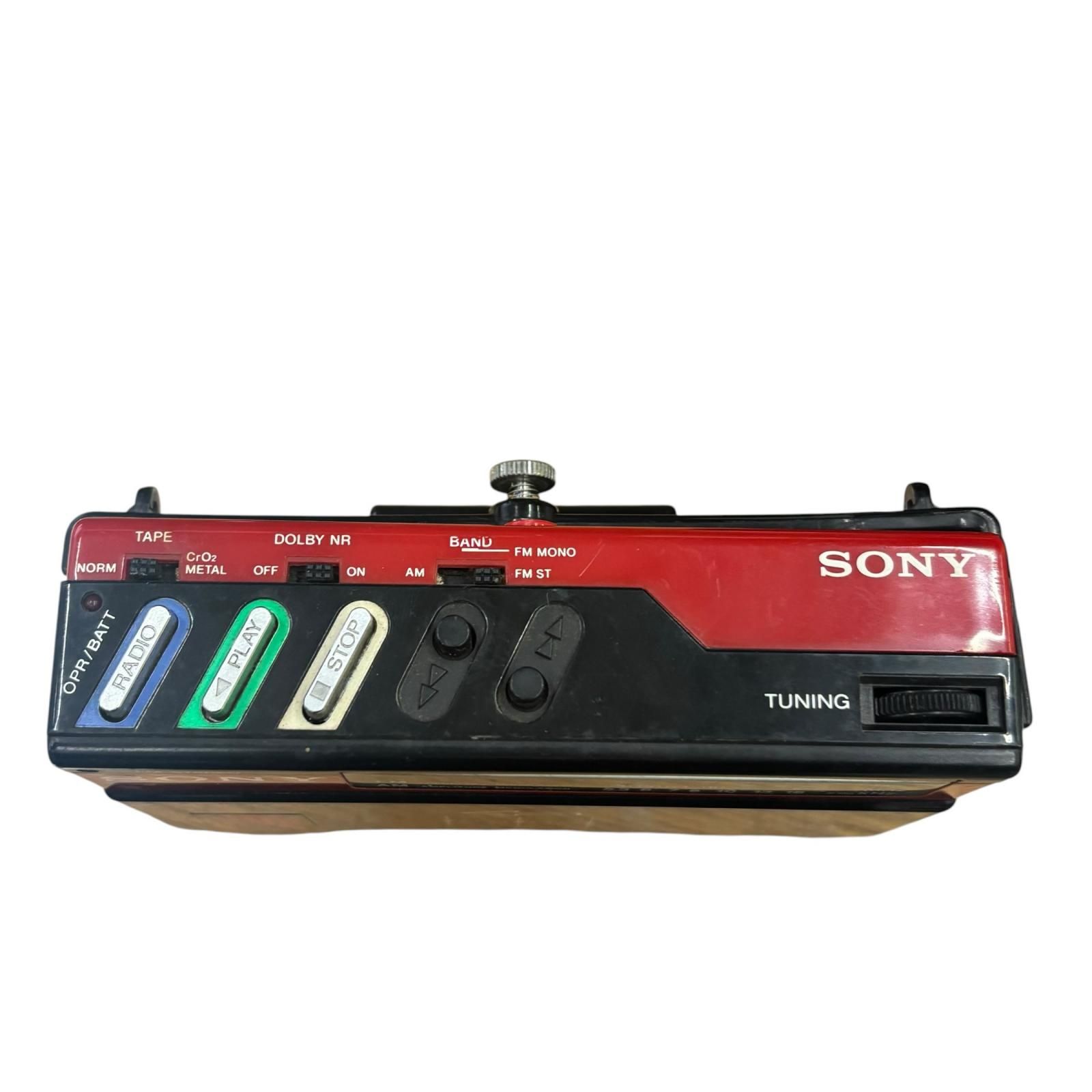 199990 動作未確認 SONY ソニー カセットウォークマン WM-F15 レッド