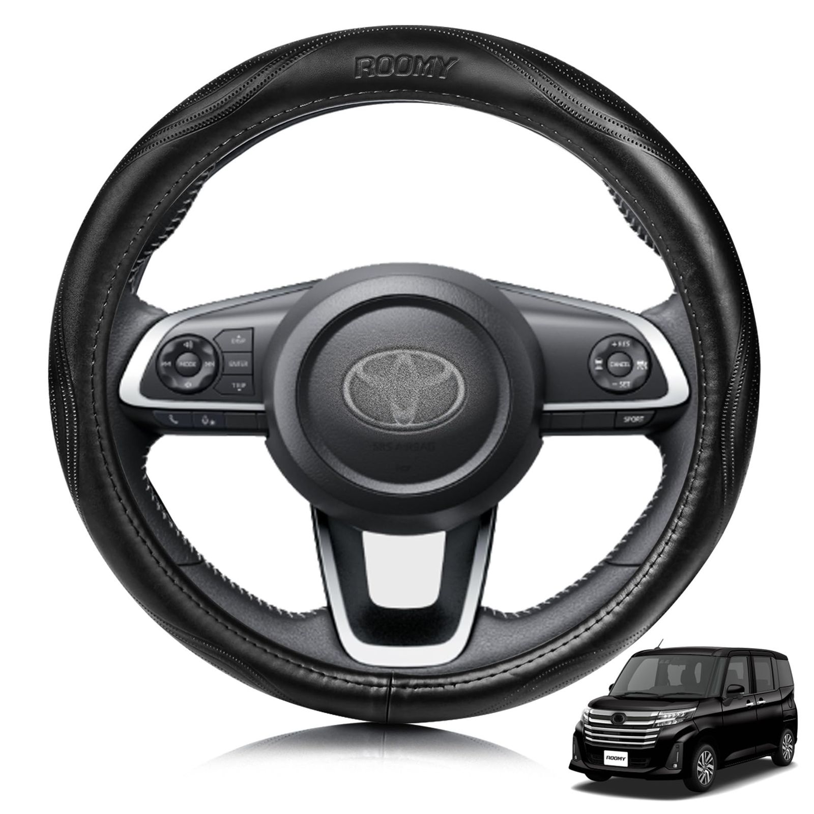 トヨタ に適用 ルーミー Roomy M900A M910A 対応 ハンドルカバー 2016年11月?現行 高級本革 ステアリングカバー おしゃれなデザイン 透湿性あり 耐摩耗性 防水仕様 汚れ防止 滑り止め 通気性優れ3Dグリップ 専車ロゴ 8d52608b トヨタ に適用 ルーミー Roomy M900A M910A 対応 ハンドルカバー 2016年11月?現行 高級本革 ステアリングカバー おしゃれなデザイン 透湿性あり 耐摩耗性 防水仕様 汚れ防止 滑り止め 通気性優れ3Dグリップ 専車ロゴ 8d52608b