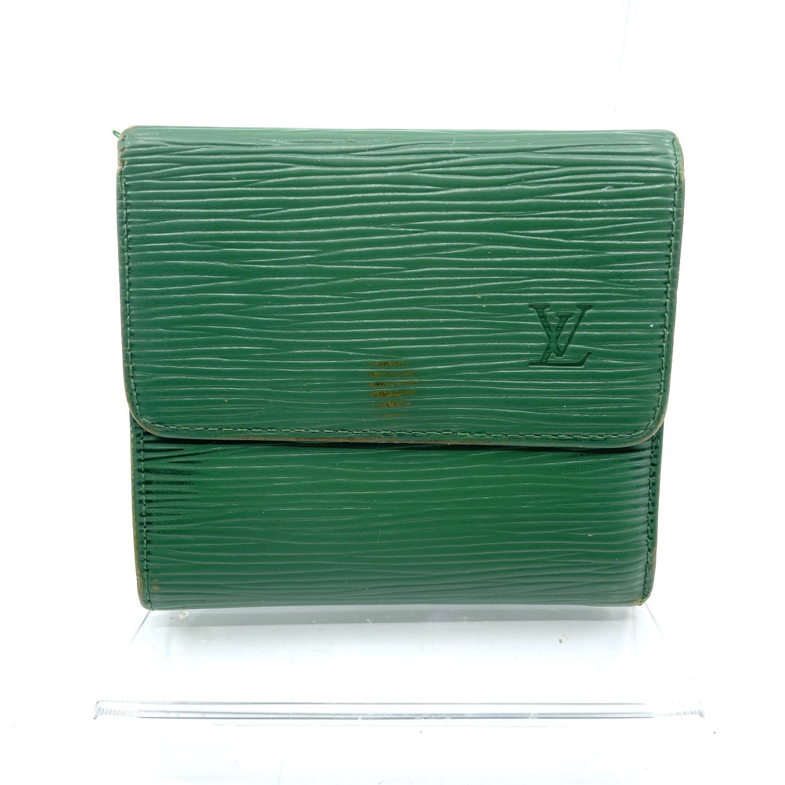 LOUIS VUITTON　ルイヴィトン Wホック 三つ折り財布 エピ ポルト モネ ビエ カルト クレディ M63484 ボルネオ グリーン　シリアル：LO1910
