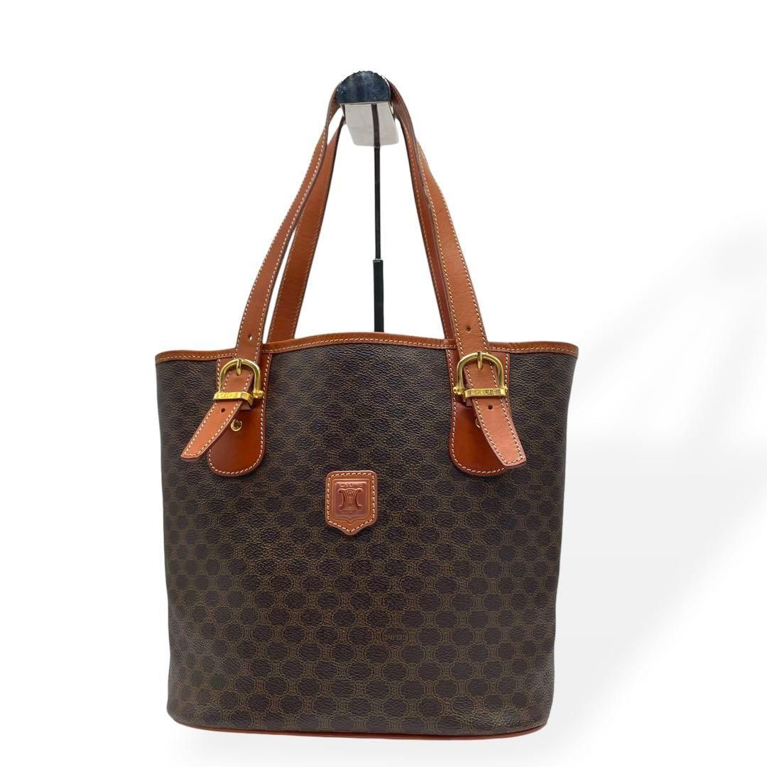 極美品　CELINE セリーヌ　トートバッグ　PVC レザー　マカダム柄