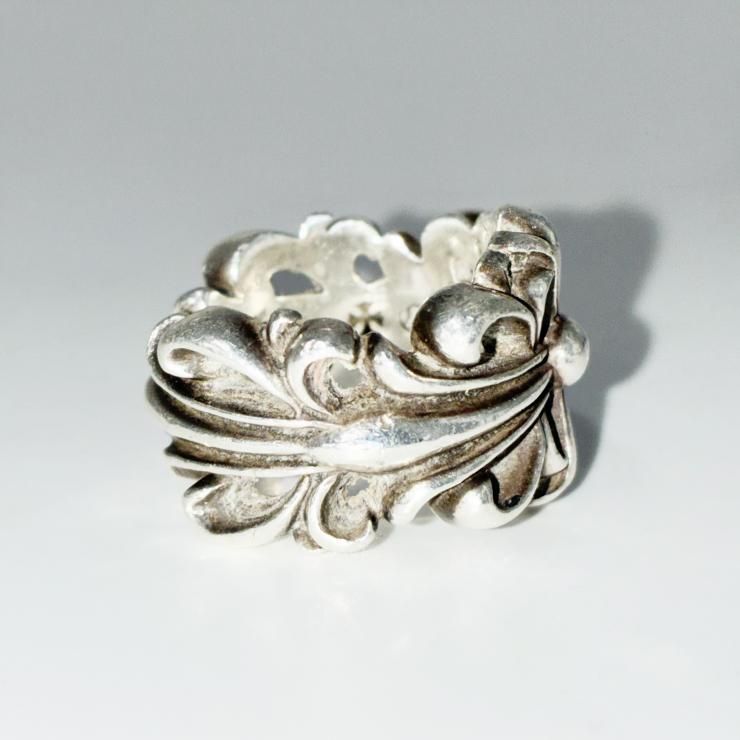 CHROME HEARTS クロムハーツ ダブルフローラルクロス リング 指輪
