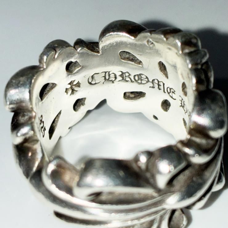 CHROME HEARTS クロムハーツ ダブルフローラルクロス リング 指輪