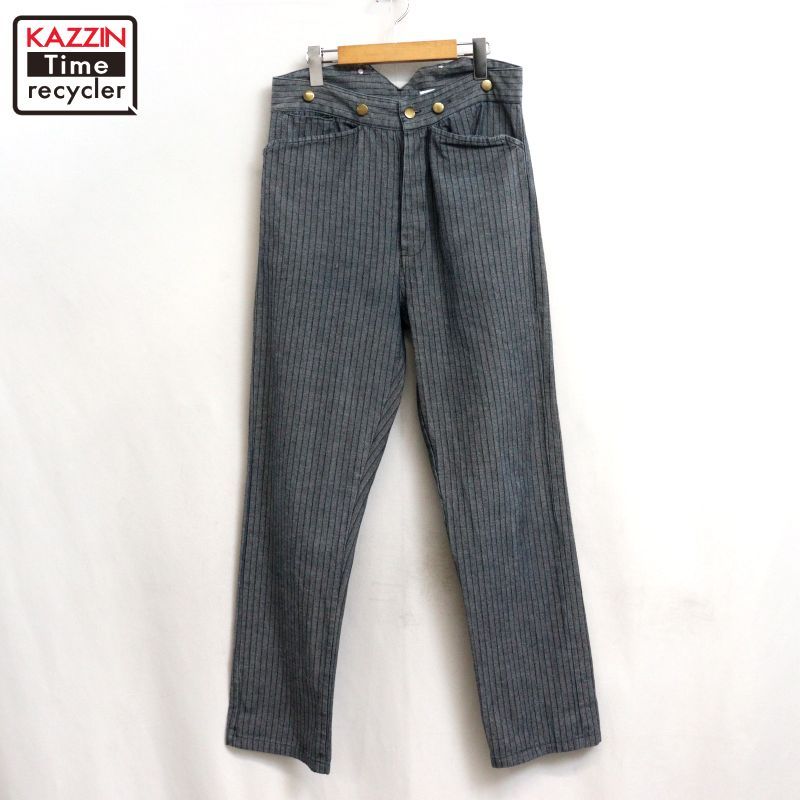 00s FRONTIER CLASSICS ストライプ柄 シンチバック ワーク パンツ メンズ Mサイズ相当
