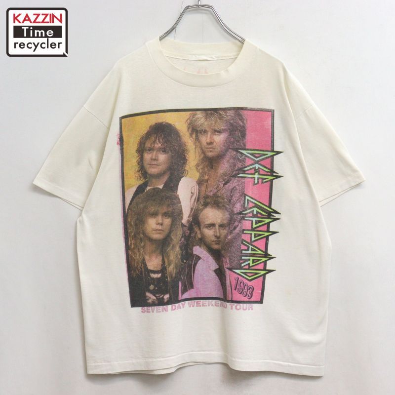 90s vintage デフレパード Def Leppard ツアー バンドＴシャツ メンズ Lサイズ相当