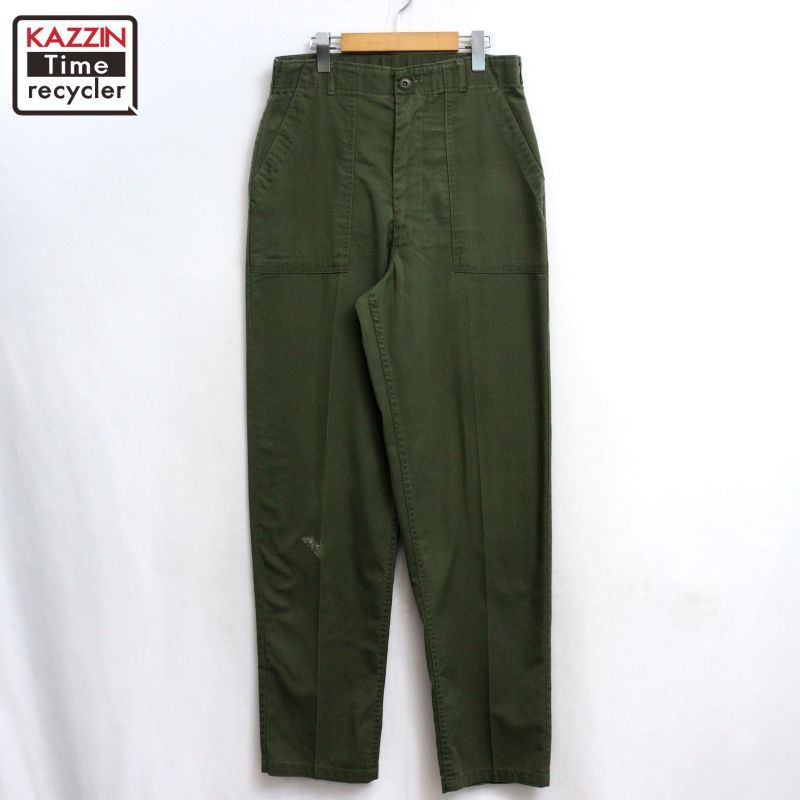 80s USA製 vintage U.S.ARMY ベイカー ミリタリーパンツ メンズ 表記32×33サイズ