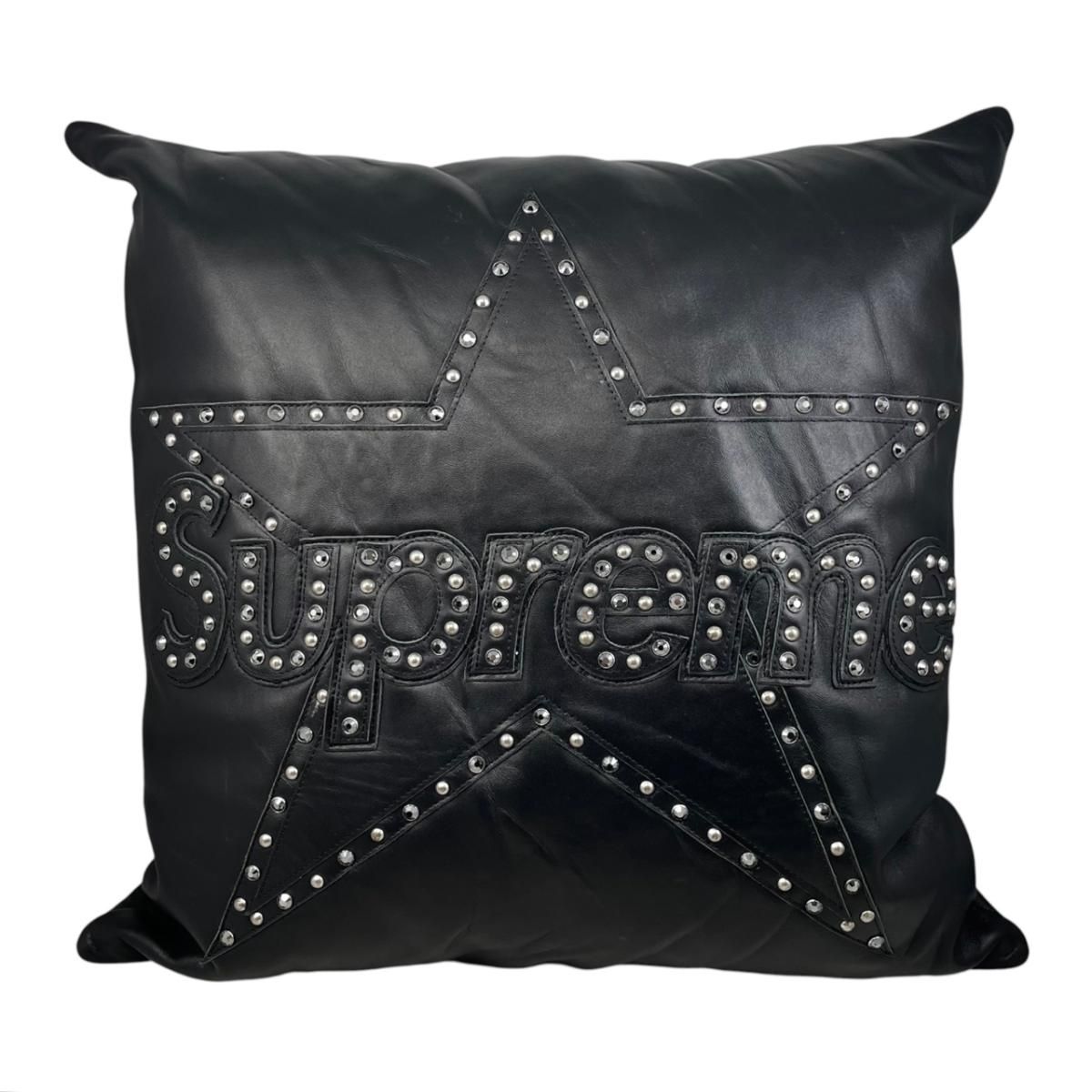 ☆シュプリーム×ビービーサイモンコラボ クッション バンソンレザーズ ピロー ブラック vanson leathers pillow Supreme×b.b. simon