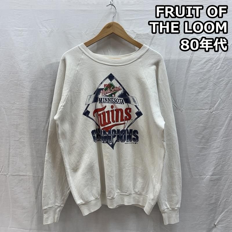 フルーツオブザルーム 80年代 ビンテージ USA製 MLB TWINS ミネソタツインズ スウェット トレーナー 80s VINTAGE メンズ XL ISItems【USED】【古着】【中古】50161994