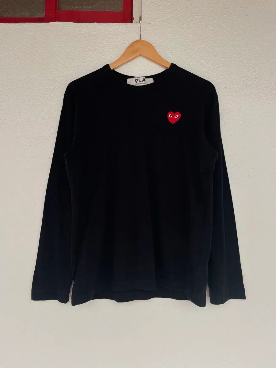 COMME des GARCONS PLAY ブラック 長袖Tシャツ Lサイズ