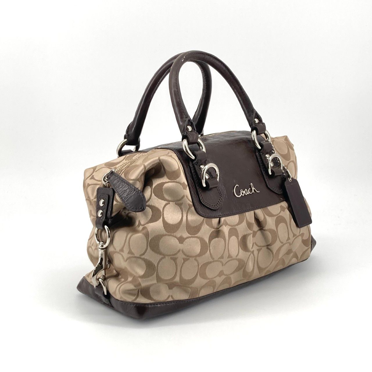 COACH（コーチ） アシュレイシグネチャー サテン サッチェル F15443 