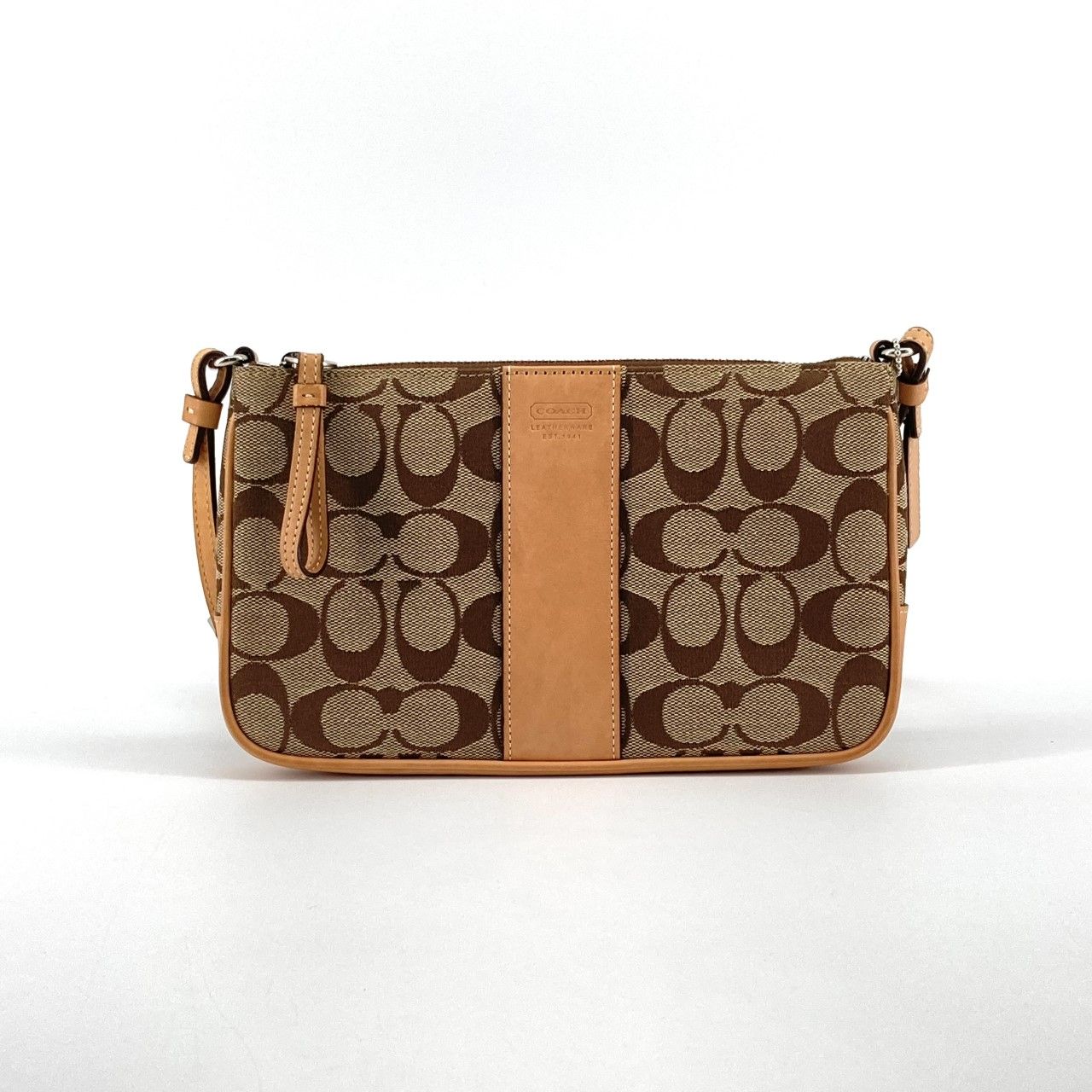 COACH（コーチ） シグネチャー スリム デミ ジップ 6338 ショルダーバッグ ベージュ