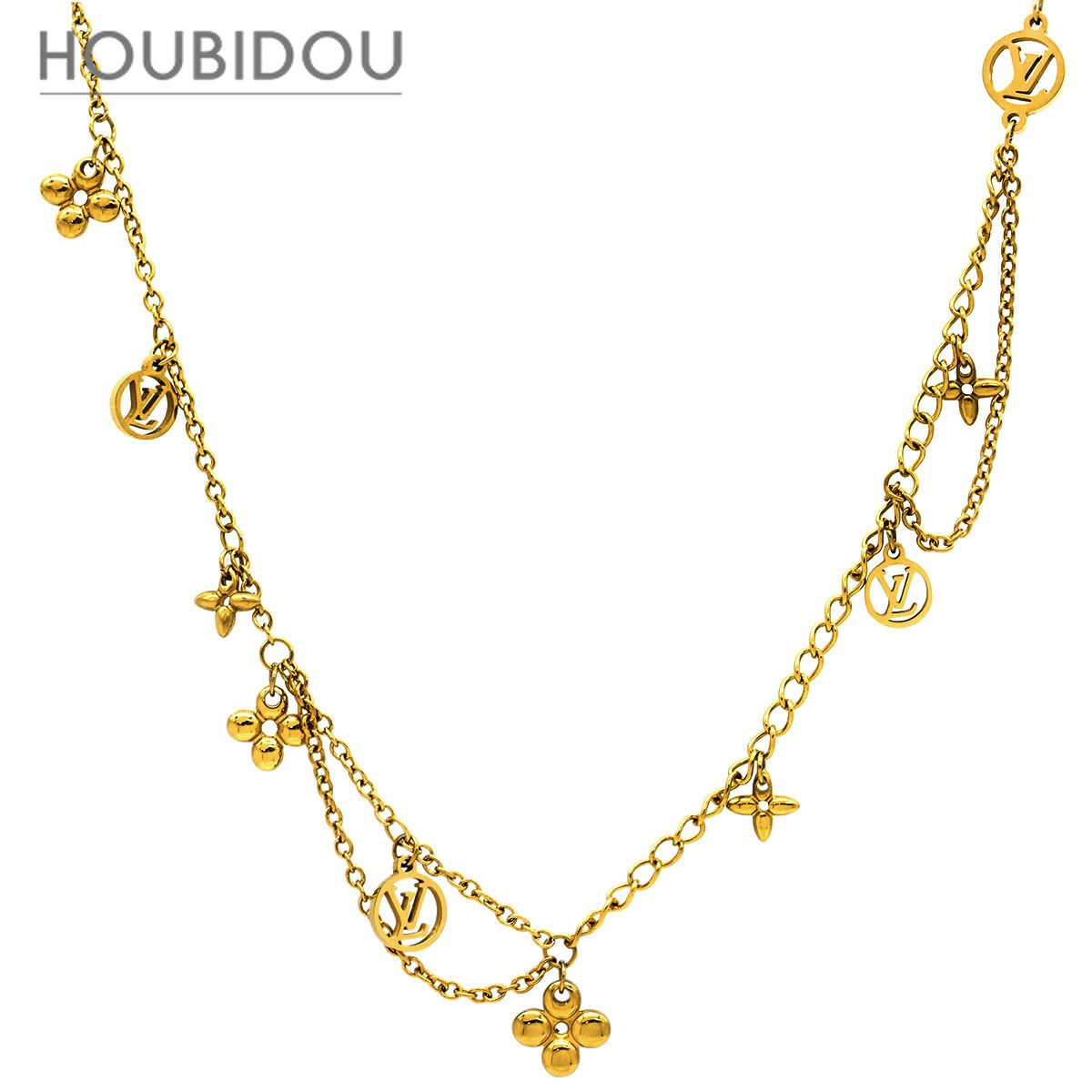 ルイヴィトン LOUIS VUITTON ネックレス コリエ ブルーミング GP ゴールド モノグラムフラワー LVサークル M64855 OB0169 【箱】【中古】 40,036円