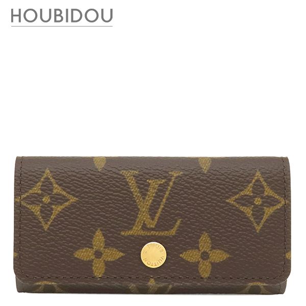 ルイヴィトン LOUIS VUITTON キーケース ミュルティクレ 4 モノグラムキャンバス モノグラム ゴールド金具 鍵入れ 4連 4本 M69517 FL0065【中古】