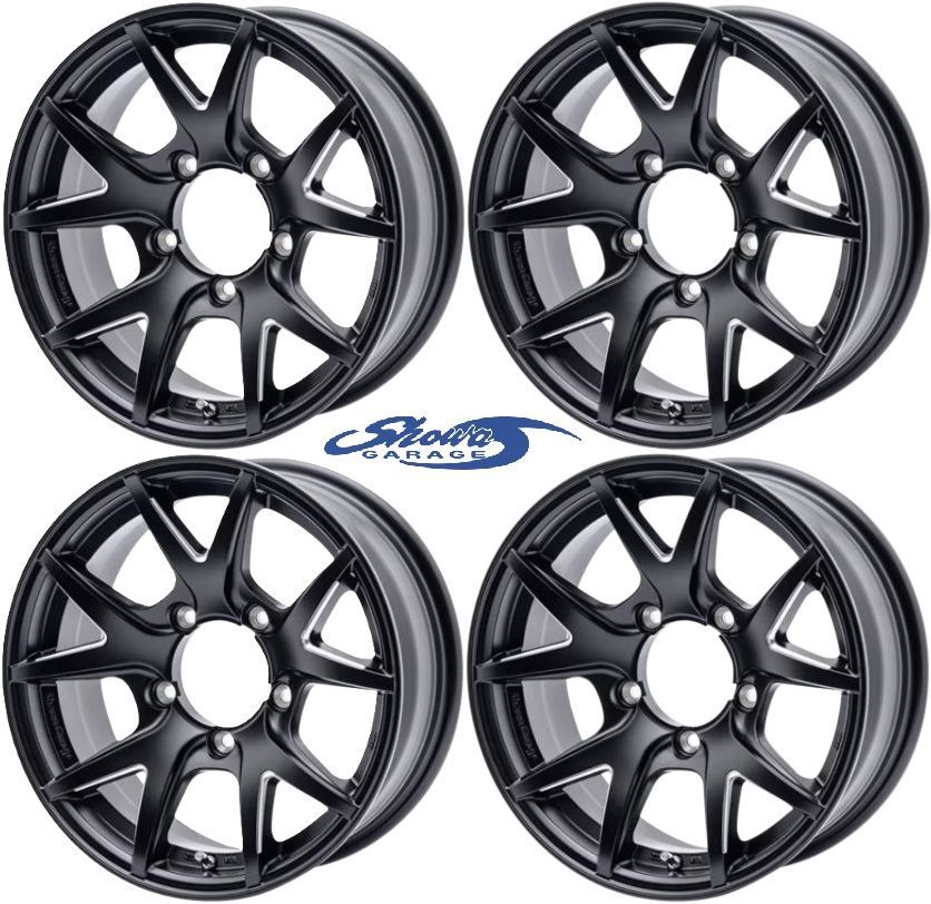 【M's】 JC74W ジムニーノマド Showa GARAGE INSPIRE X 16インチ アルミホイール 4本 (マットブラック) 16×6.0J ±0 5H-139.7 ショウワガレージ インスパイア W00225 (※個人宅配送不可・要在庫確認)