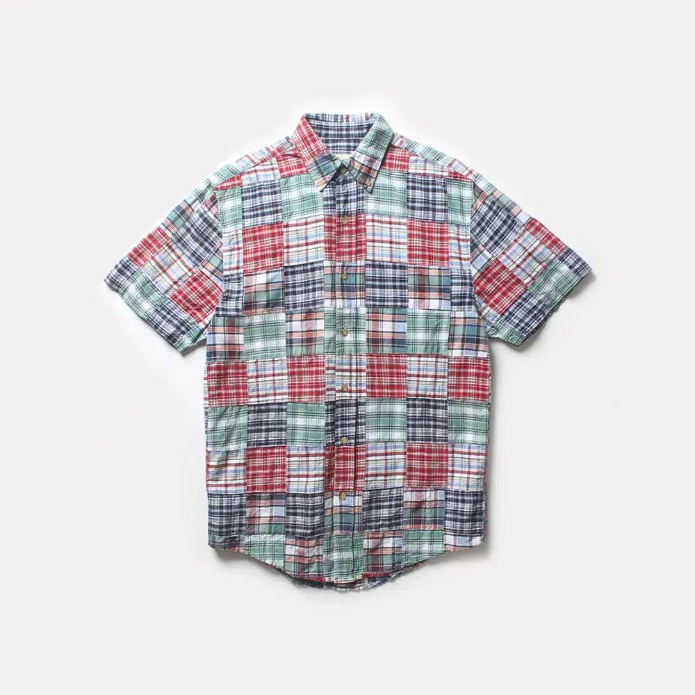 EDDIE BAUER(エディー・バウアー) マドラスチェック パッチワークシャツ_2824