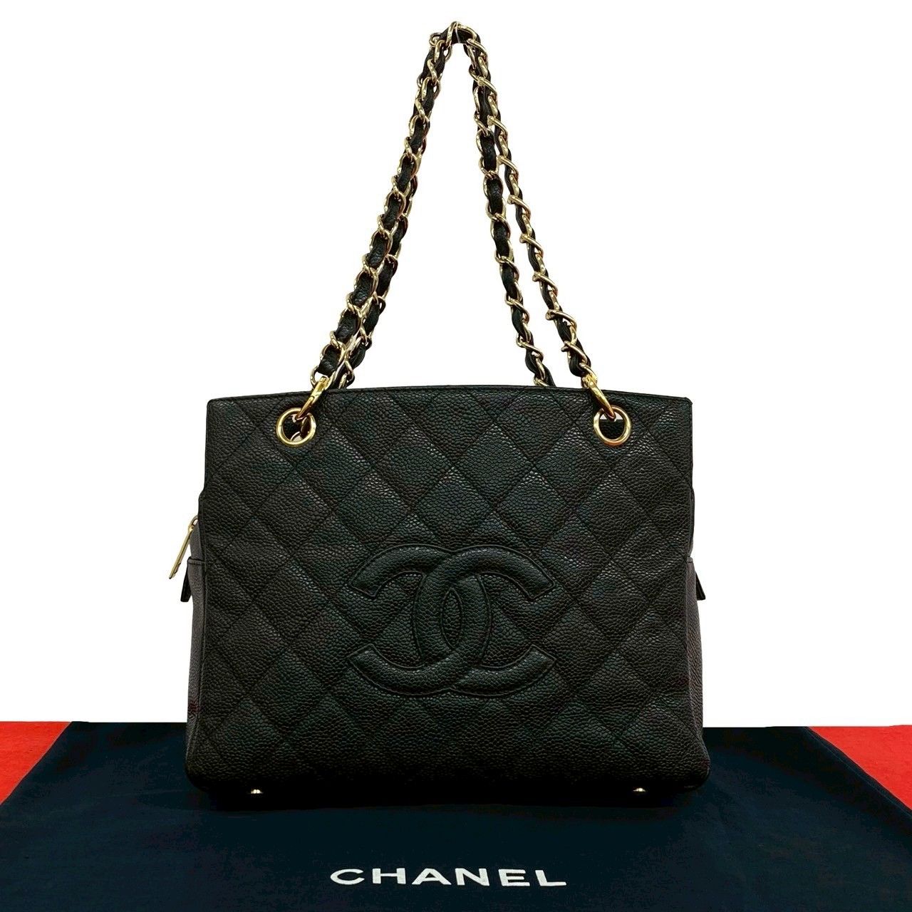 極 美品 袋付 シール有 7番台 CHANEL シャネル マトラッセ ココマーク
