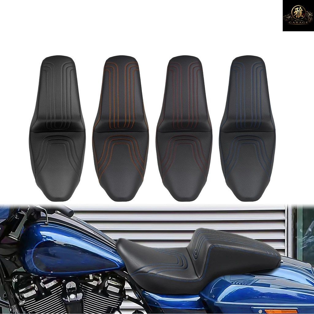 オートバイ用クッション 二人乗りシート ライダー ドライバー パッセンジャー ハーレー ツーリング ストリートグライド ロードキング FLTR