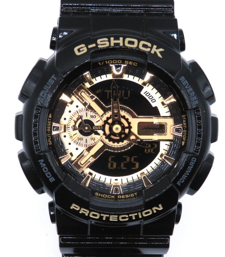CASIO カシオ ウォッチ G-SHOCKアナデジ 樹脂　【205】 時計 GA-110GB 腕時計 樹脂系/樹脂 ブラック -刻印 メンズ【中古】