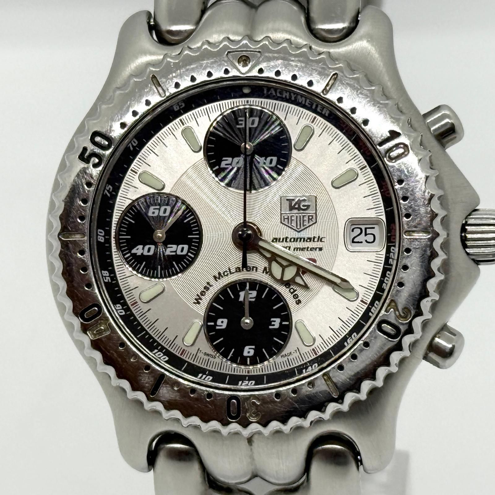 TAG HEUER タグホイヤー セル マクラーレン メルセデス CG2113 シルバー AT メンズ 腕時計 稼働品