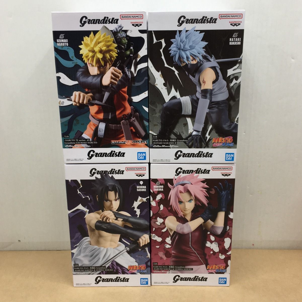 646 ナルト　grandista サスケ　サクラ　カカシ　デイダラ　フィギュア 未開封 NARUTO シリーズ Grandista 4種セット ナルト カカシ サスケ
