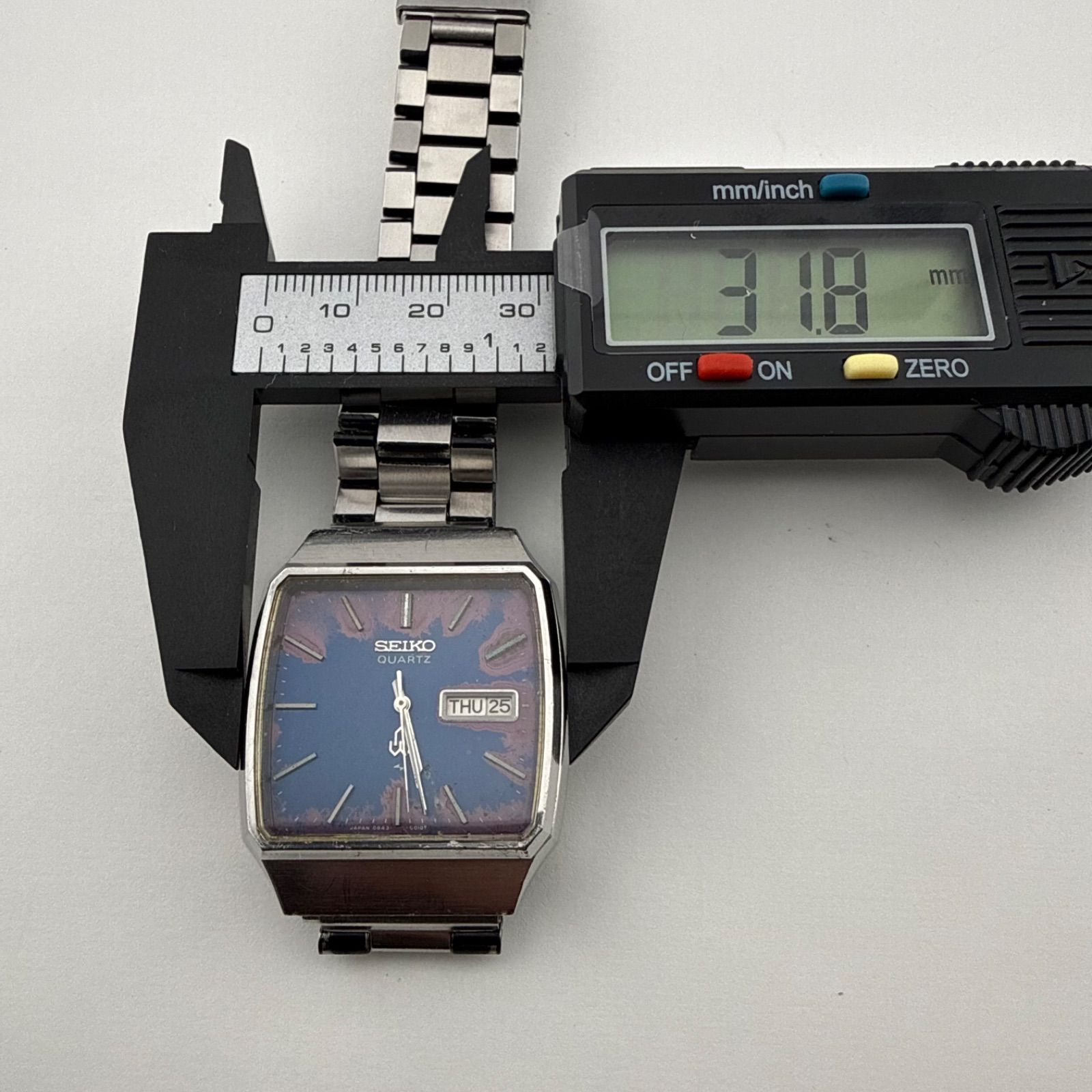 SEIKO 0843-5010 セイコー スクエア メンズ 腕時計 クォーツ 稼働品