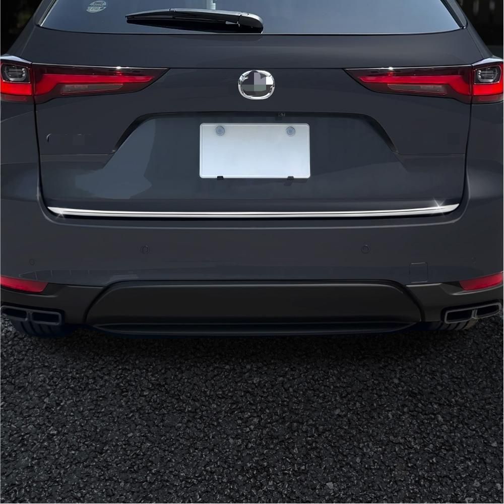 マツダ Mazda CX-60 2022年モデル リアゲート トランクモール 1点セット シルバー ステンレス製 両面テープ貼り付け式 傷防止 外装保護 ドレスアップ
