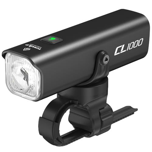 【新品】TOWILD CL1000 自転車 ライト USB-C充電式 1000ルーメン 防眩レンズ搭載 下付け/吊り下げ可能 4000mAh大容量 IPX6防水 自動点灯 ロード/クロスバイク対応 コンパクト設計 日本語説明書付き a90ce901