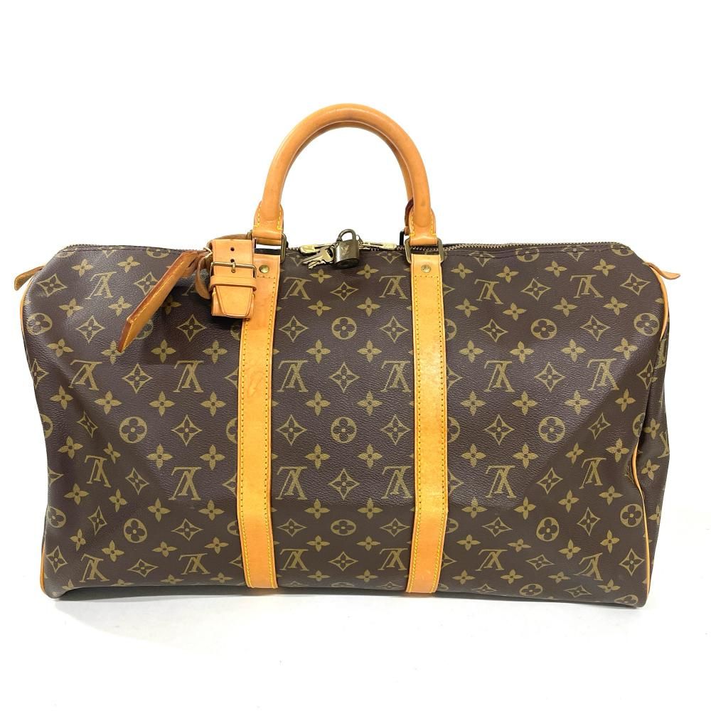 ルイヴィトン LOUIS VUITTON キーポル 50 ボストンバッグ モノグラム キャンバス M41426 ブラウン ゴールド金具【中古】