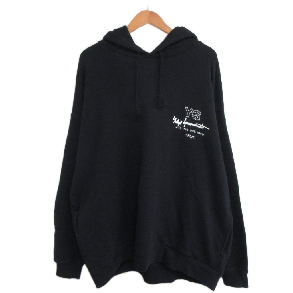ワイスリー Y-3 ヨウジヤマモト GRAPHIC FT HOODIE グラフィック フーディ パーカー KB2604 2XL 黒 ブラック