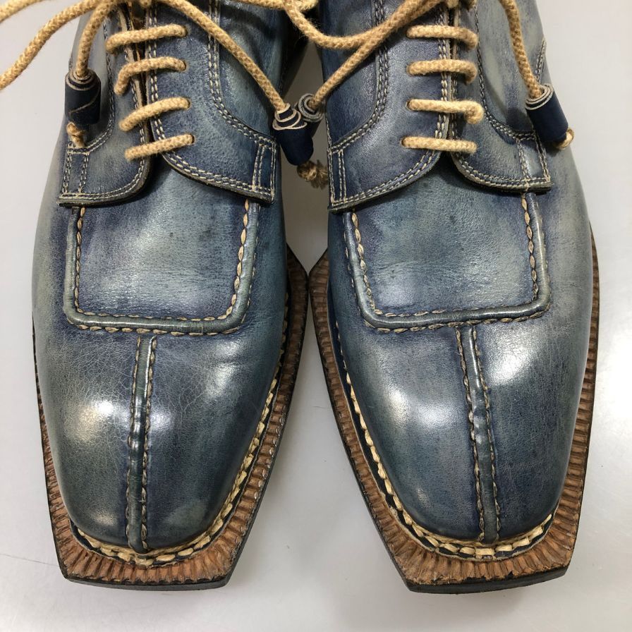 ステファノブランキーニ レザーシューズ Uチップ ブルー系【AFC30