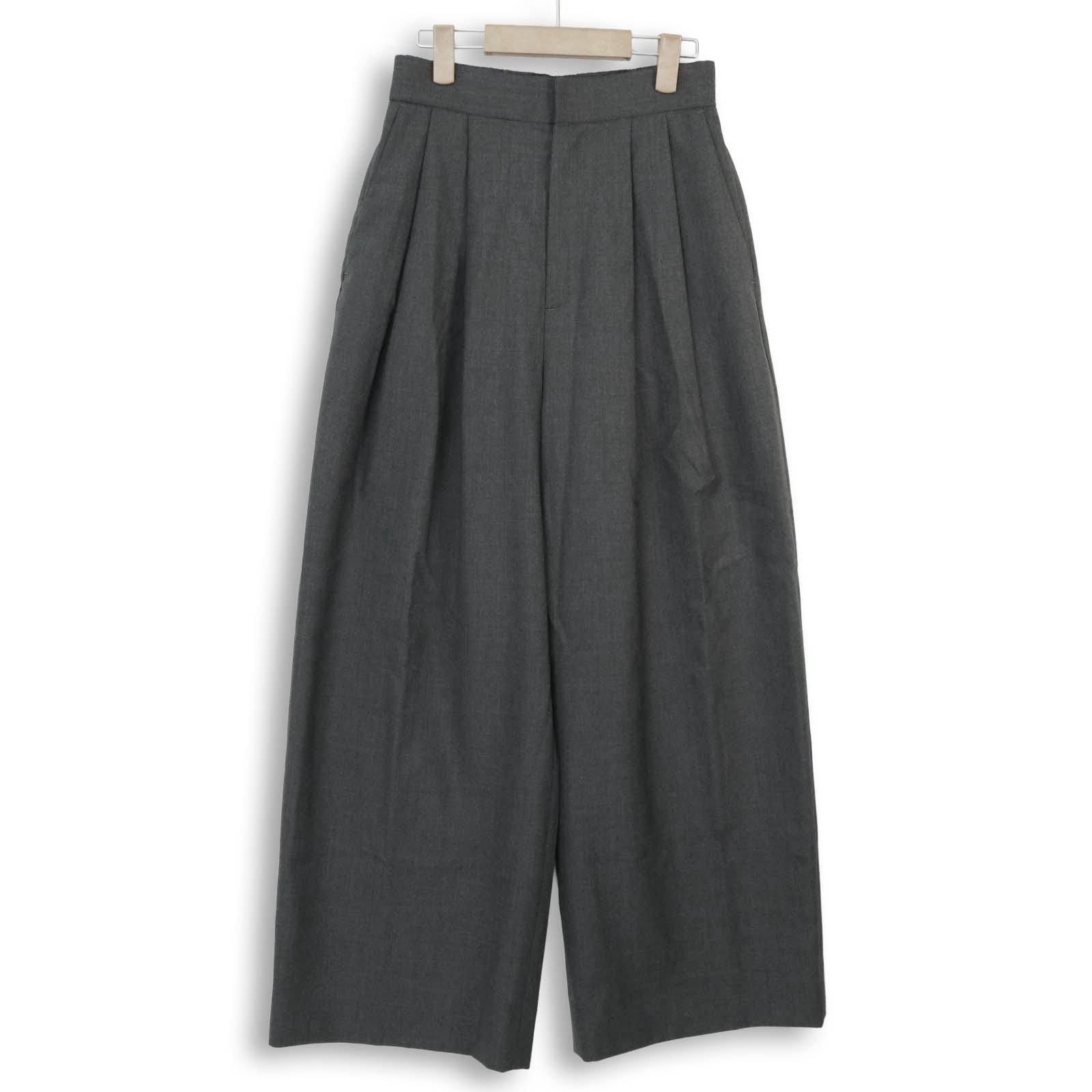 ATON エイトン　WOOL TROPICAL WIDE EASY PANTS パンツ＊