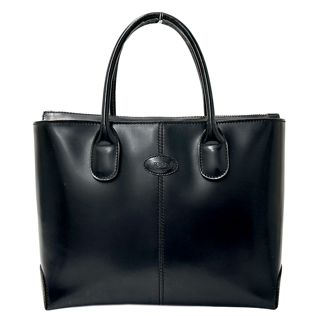 トッズ TOD’S バッグ レディース ブランド トートバッグ ハンドバッグ レザー ブラック 黒 おしゃれ 【中古】