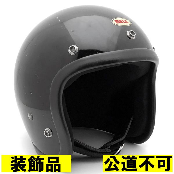 【装飾品・公道不可】BELL R-T BLACK 59cm 【海外直輸入中古品】スモールジェットヘルメット オープンフェイス アメリカン ベル ブラック 黒色 M～Lサイズ