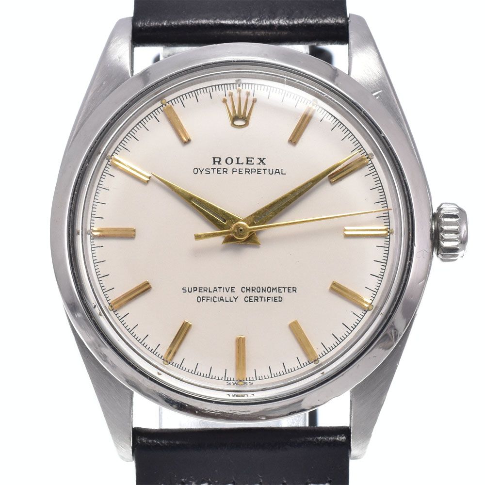 ロレックス ROLEX 1002 ヴィンテージ オイスターパーペチュアル ノンデイト Cal.1560 シルバー 自動巻き メンズ 美品 腕時計 N#148719