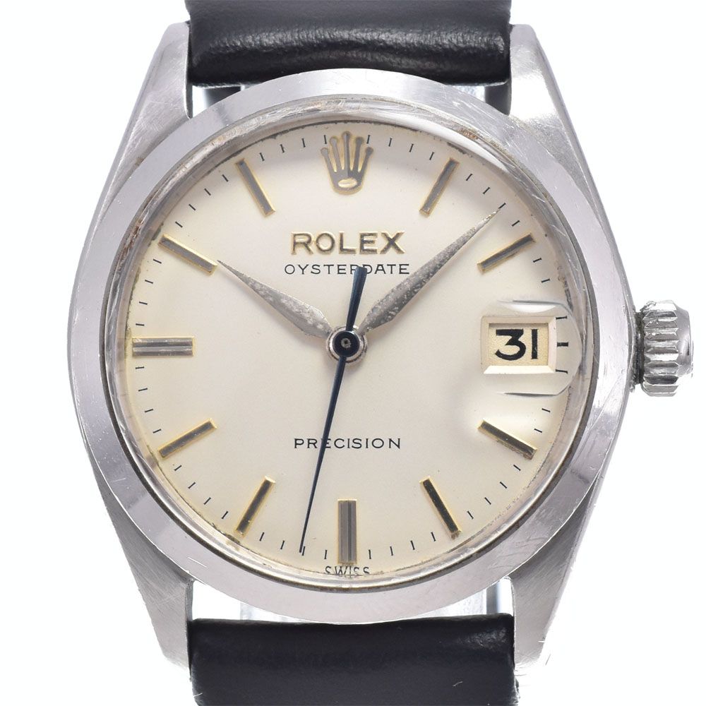 ロレックス ROLEX 6466 ヴィンテージ オイスターデイト Cal.1210 シルバー 手巻き ボーイズ 腕時計 N#147018