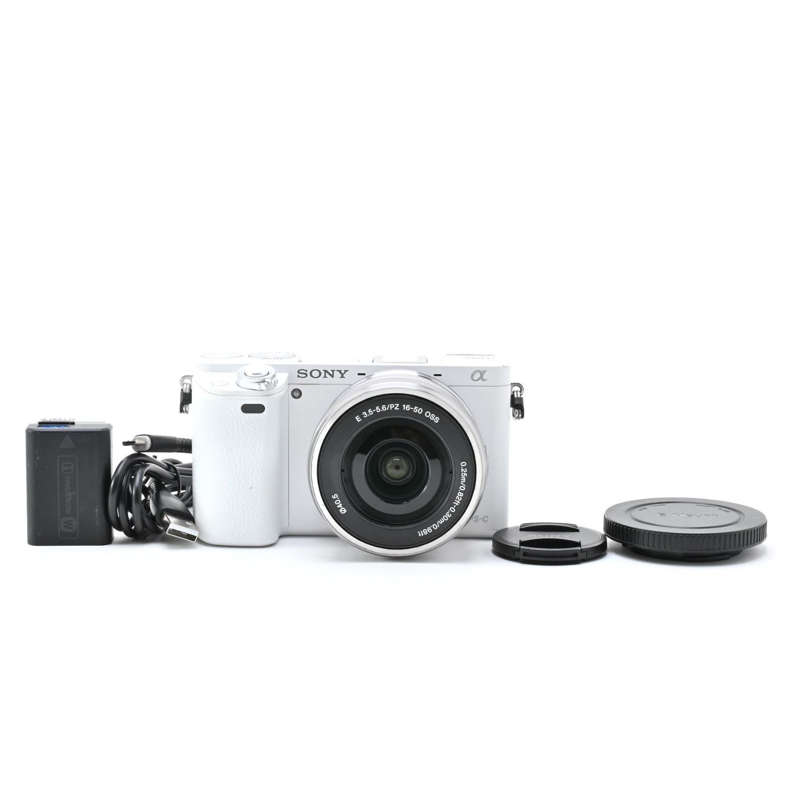 【良品】 SONY α6000 レンズキット ホワイト ILCE-6000L SELP1650